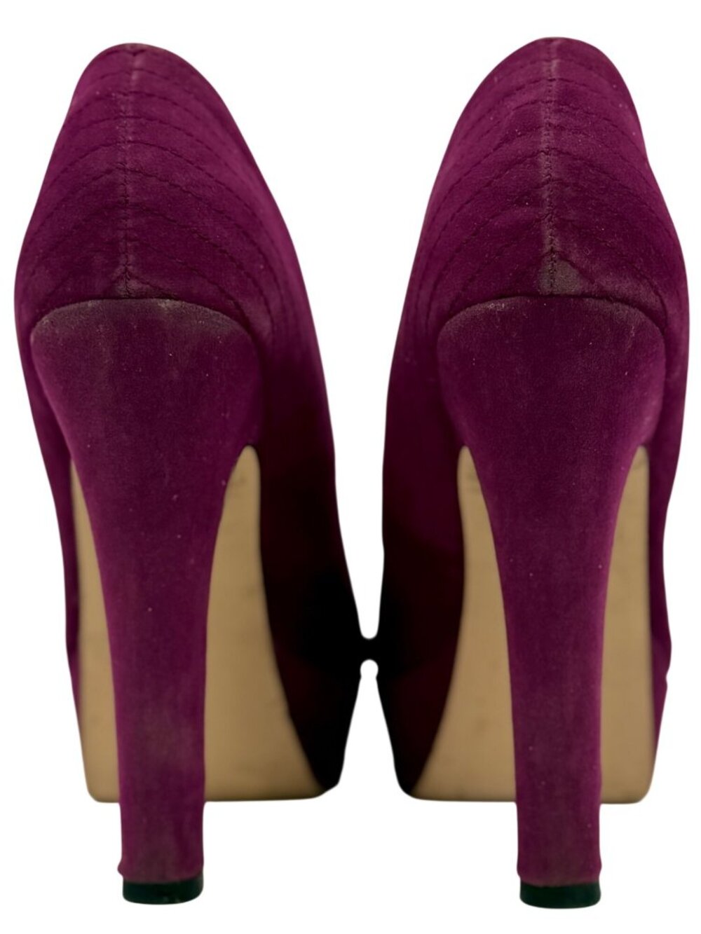 VTG JustFab Purple Platform Block Heels 9 | Vampy Baddie Indie Sleaze McBling - Picture 5 of 16